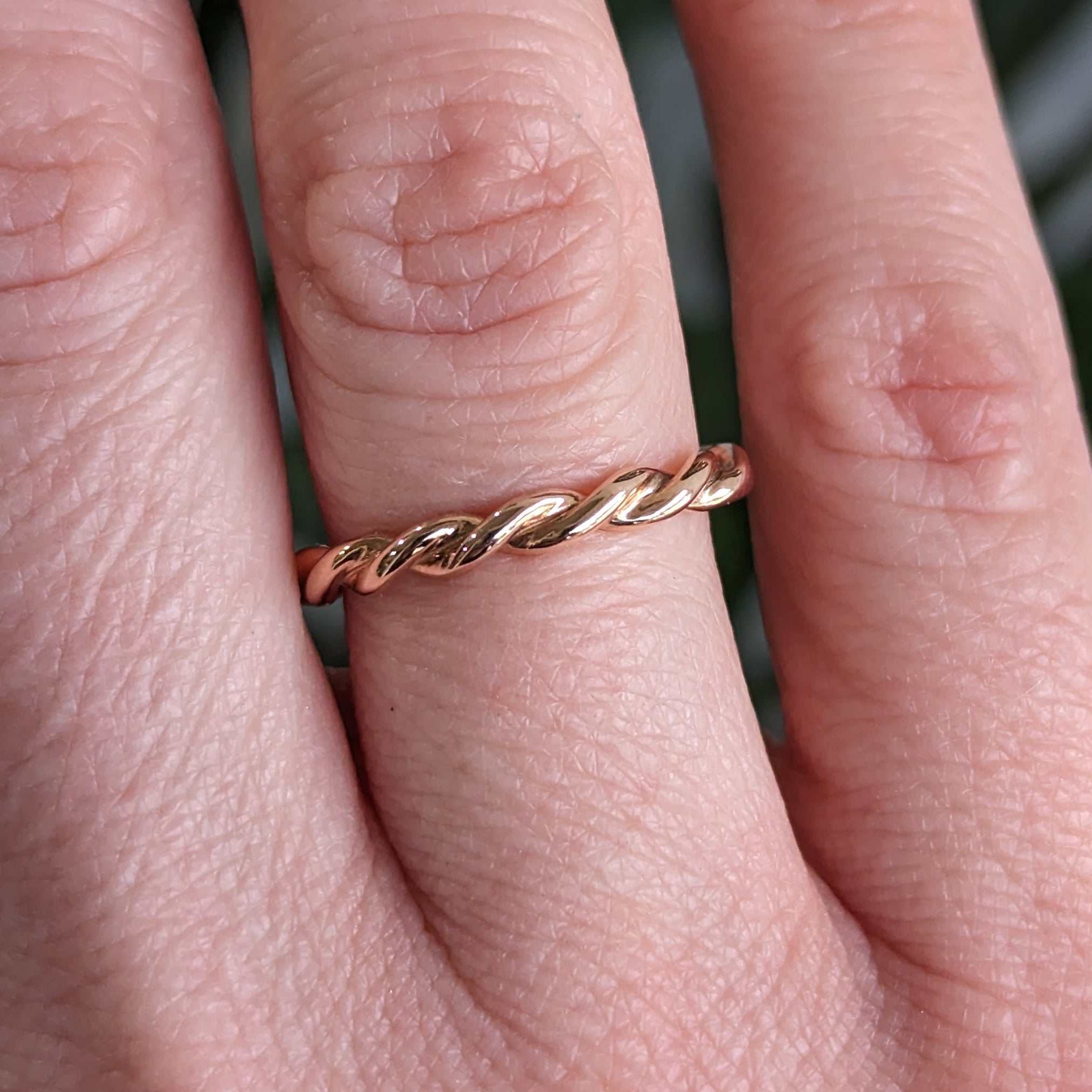 Rose Gold Rope Ring
