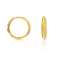 Beaded Front Huggies 9ct Yellow Gold