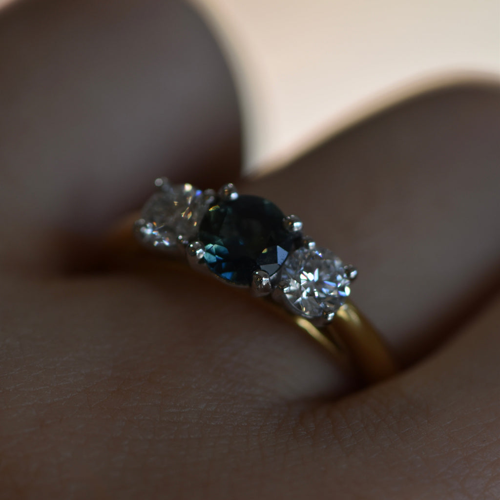 Second Empire Bexley Ring - Sapphire and Diamonds