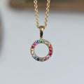 Sapphire Circle Pendant