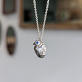 ANT HAT - Anatomical Heart necklace with Blue Sapphire