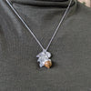 Kirra-Lea - Oak Leaf Pendant with Ammonite and Petrified Wood