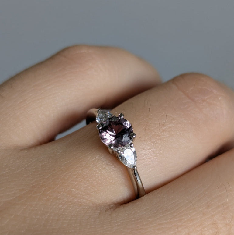 Second Empire Trilogy Ring - Purple Spinel