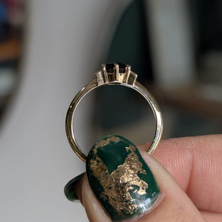 Second Empire Genevieve Ring - Sapphire and Diamonds