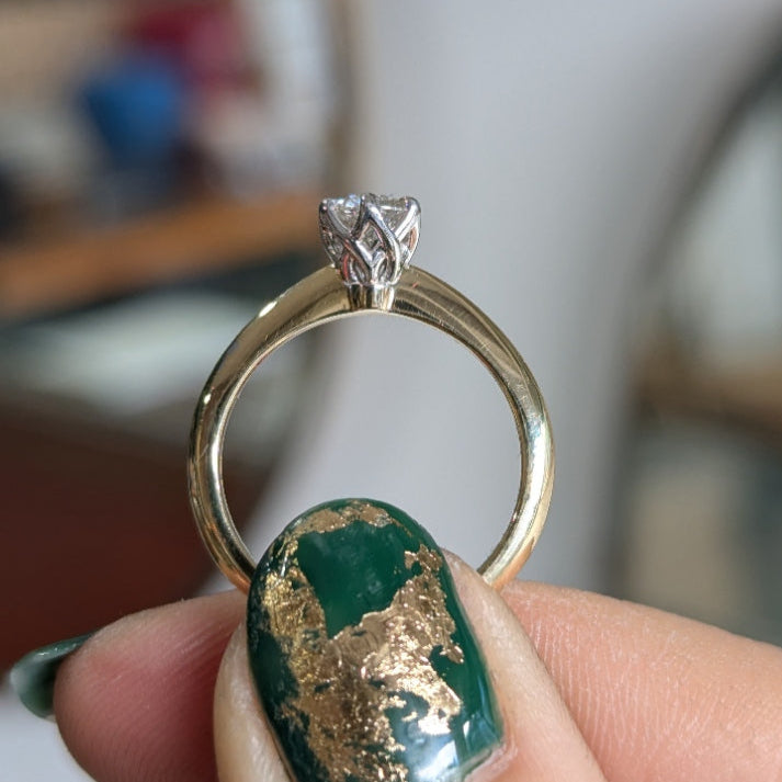 Second Empire Floral Paisley Ring - Diamond