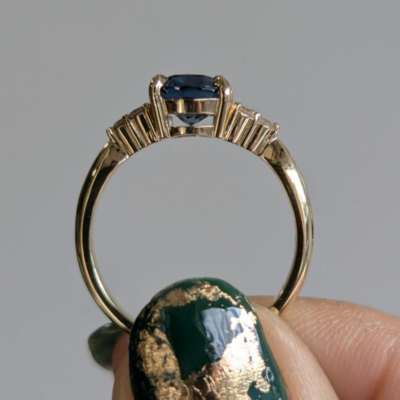 Second Empire Florentine Ring - Sapphire