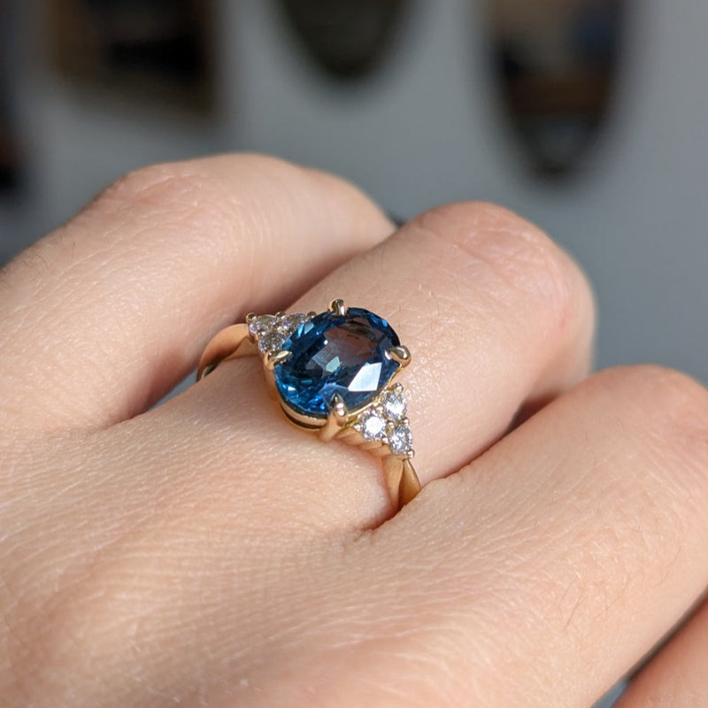 Second Empire Florentine Ring - Sapphire