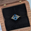 Second Empire Florentine Ring - Sapphire