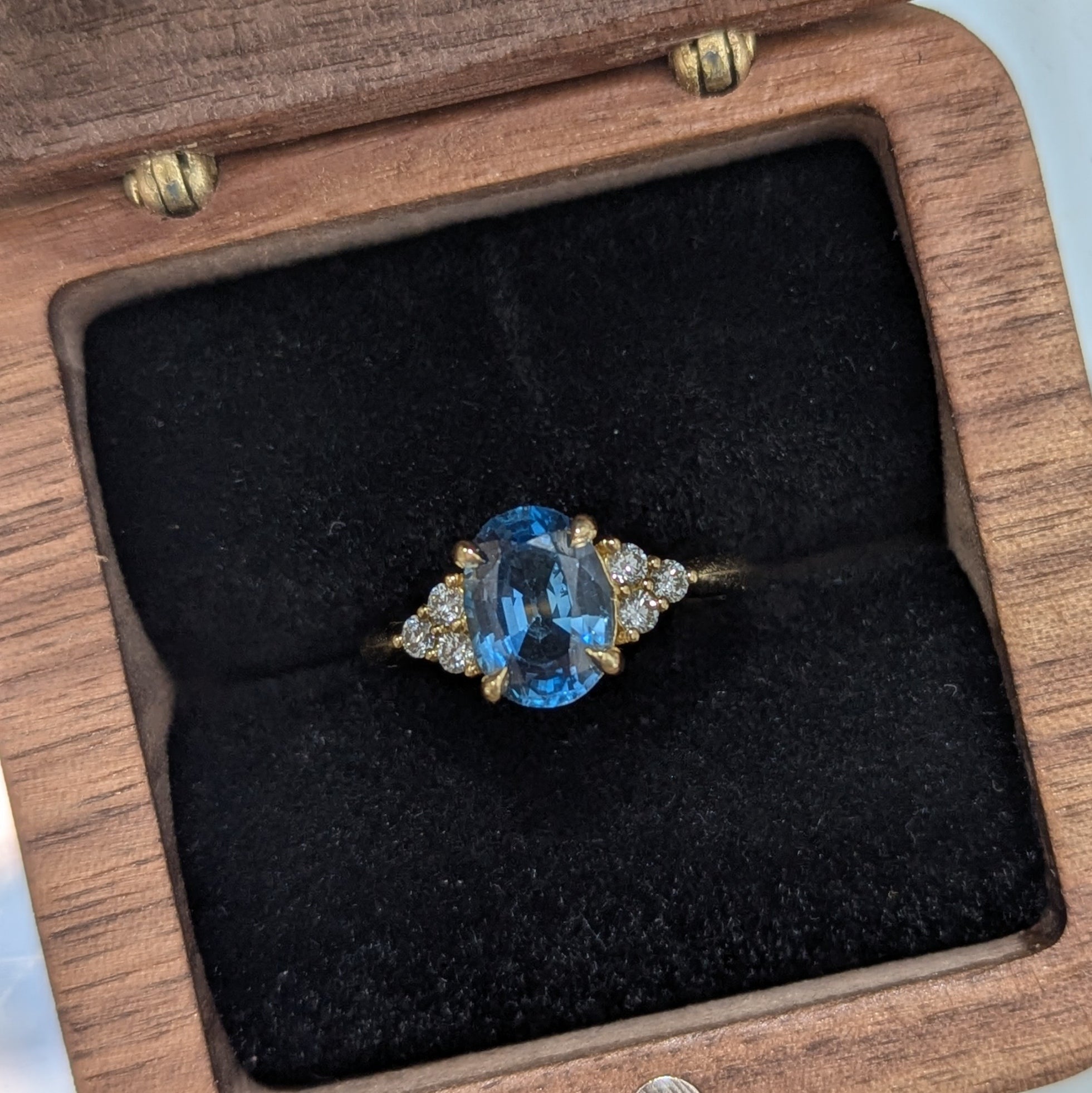Second Empire Florentine Ring - Sapphire