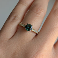 Second Empire Hyacinthe Ring - Sapphire and Diamonds