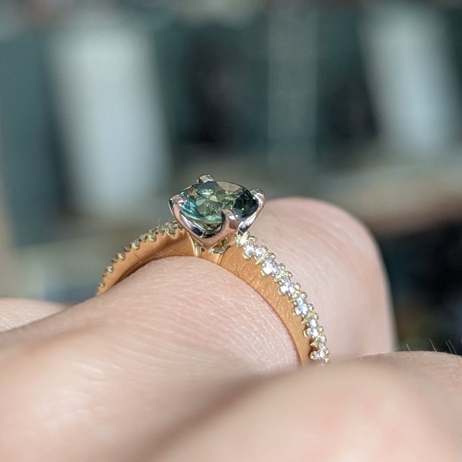 Second Empire Hyacinthe Ring - Sapphire and Diamonds