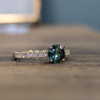 Second Empire Hyacinthe Ring - Sapphire and Diamonds
