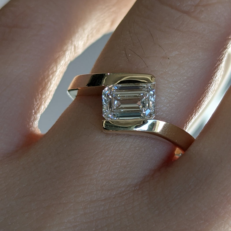 Second Empire Offset Ring - Diamond
