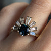 Second Empire Reverse Peacock Ring - Sapphire and Diamonds