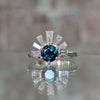 Second Empire Reverse Peacock Ring - Sapphire and Diamonds