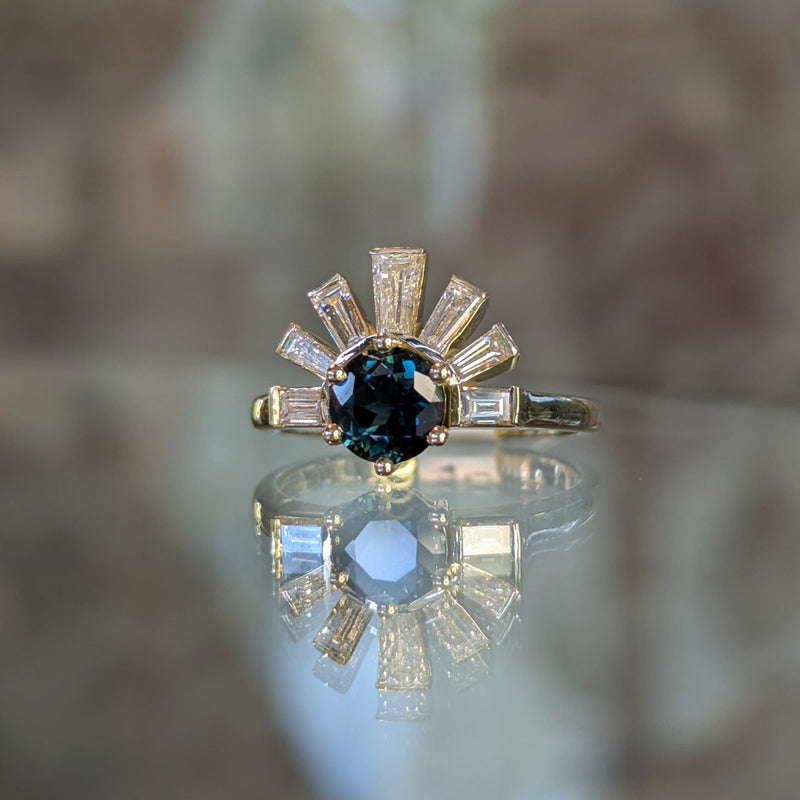Second Empire Ines Ring - Sapphire and Diamonds