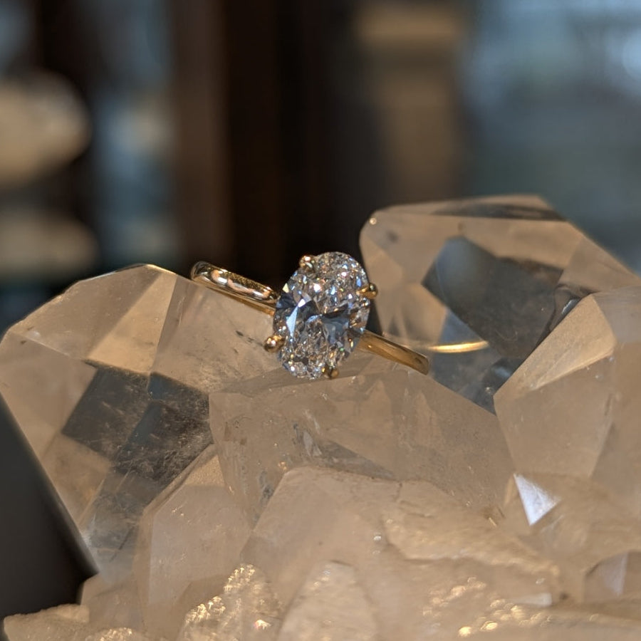 Second Empire Oval Solitaire - Diamond