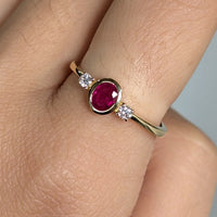 Accented Ruby Ring