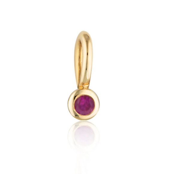 Linda Tahija - Tiny Ruby Charm 9ct Gold