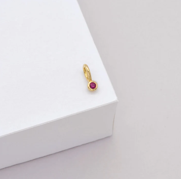 Linda Tahija - Tiny Ruby Charm 9ct Gold