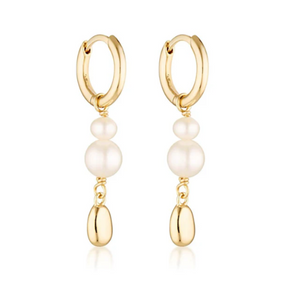 Linda Tahija - Brooke Pearl Huggie Earrings