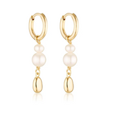 Linda Tahija - Brooke Pearl Huggie Earrings