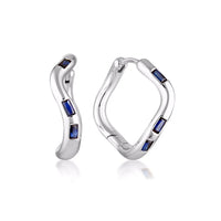 Linda Tahija - Cascade Hoop Earrings - Sapphire