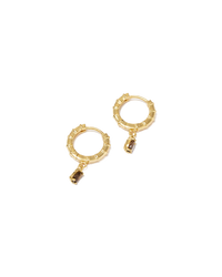 Kirstin Ash - Deco Smokey Quartz Hoops