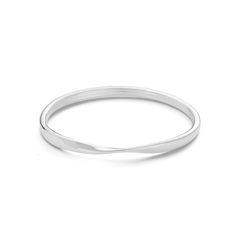 Silver ring on a white background