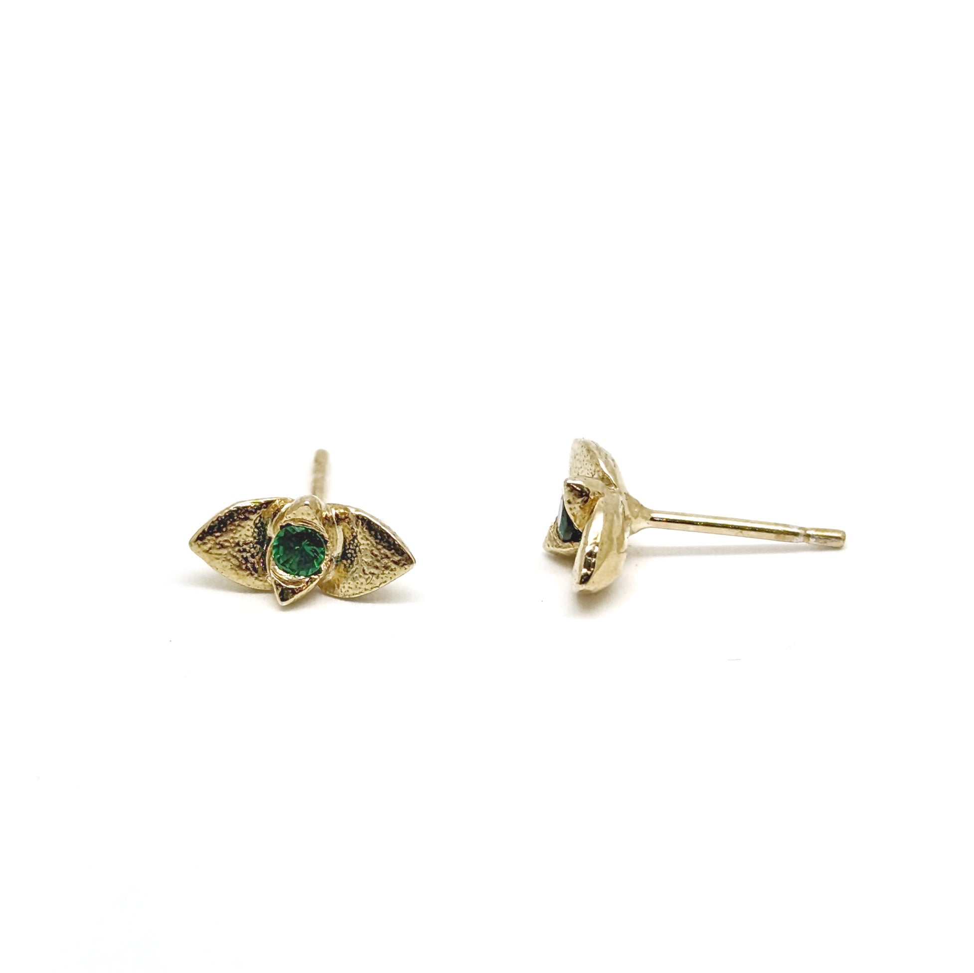 Manuela Igreja - Tiny Crassula Studs with Tsavorite Garnets