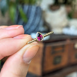 Beaded Garnet Ring