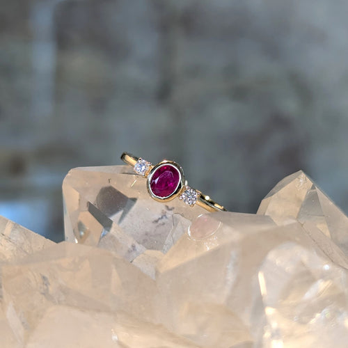 Accented Ruby Ring
