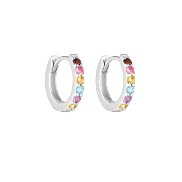 Linda Tahija - Alpha Rainbow Huggie Earrings