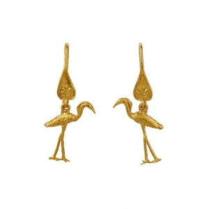 Alex Monroe - Heron Ornate Hook Earrings