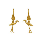 Alex Monroe - Heron Ornate Hook Earrings