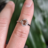 Mosaic Halo Zircon Ring