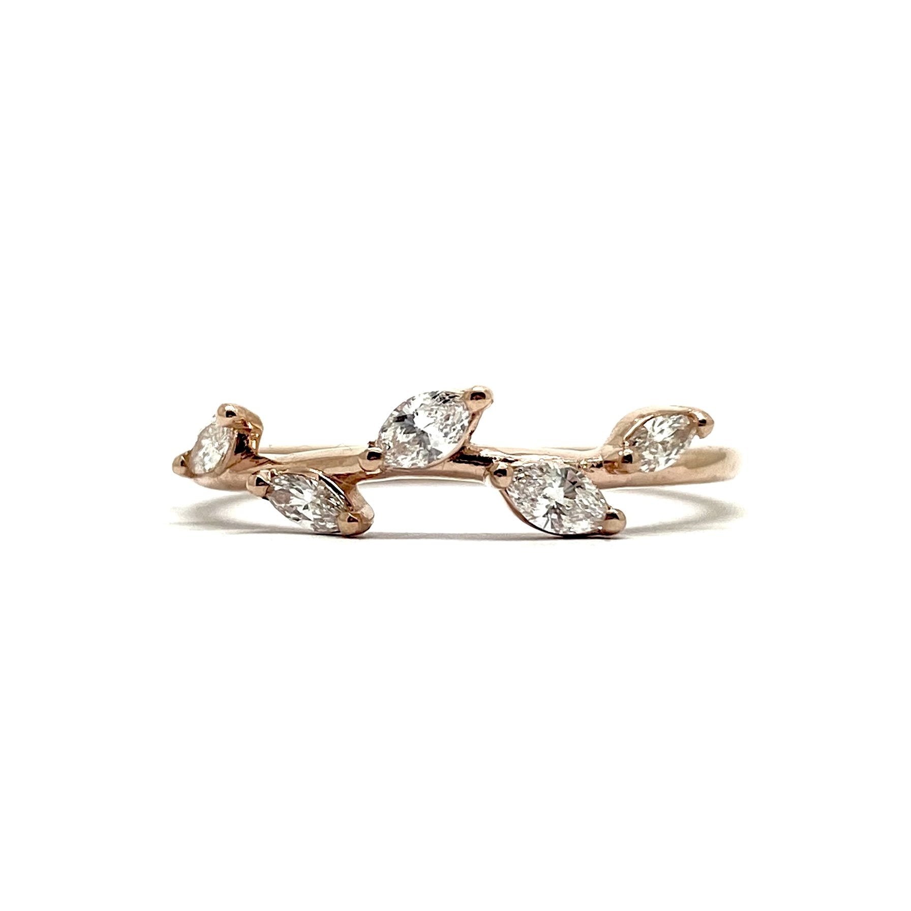 Diamond Leaf Ring
