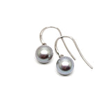 Freshwater Pearl Drop Earrings - White Gold