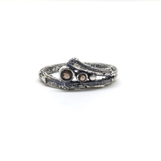 Kirra-Lea - Smokey Quartz Twig Ring