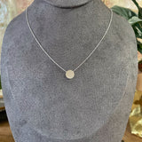 Disc Necklace - 9ct White Gold