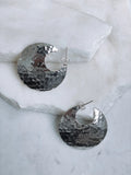 Ichu - Round Beaten Bend Earrings