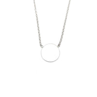 Disc Necklace - 9ct White Gold