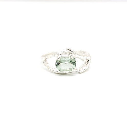 Kirra-Lea - Angel Hair Vine Ring with Mint Quartz