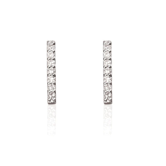 Linda Tahija - Double Diamond Bar Stud Earrings