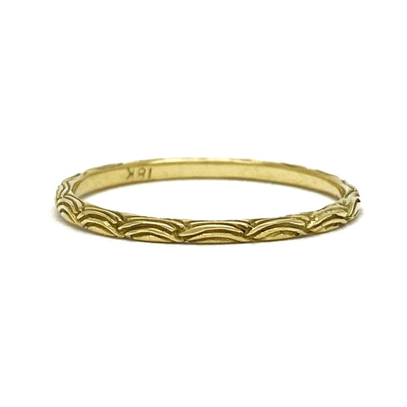 Digby and Iona - Petite Wave Ring - 18ct Yellow Gold