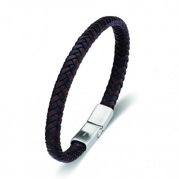Blaze Leather Braid Bracelet - Multi Colour
